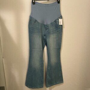 Sonoma Womens Size 16 Maternity Full Coverage Belly Panel Blue Jeans NEW NWT